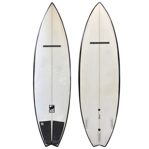 Top and Bottom View of 5'11" Hayden Shapes "The Raven" - Used Performance Shortboard