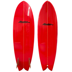 6'1" Becker Surfboards Shaped by Barahona - NEW Twin Keel Fish Vintage Surfboard