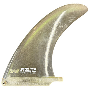 Used Rainbow Azul 8 inch Clear Longboard Fin – Side View