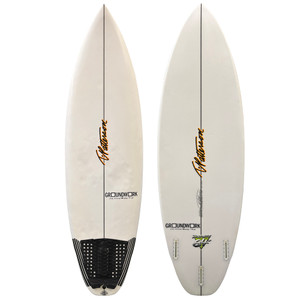 5'9" T Patterson Surfboards "Synthetic 84" - top and bottom view.