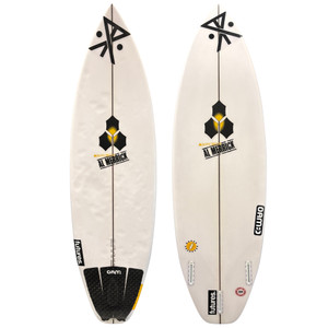 Top and Bottom View - 5'3 Al Merrick Channel Islands Happy Everyday used grom shortboard surfboard from Stray Boards.