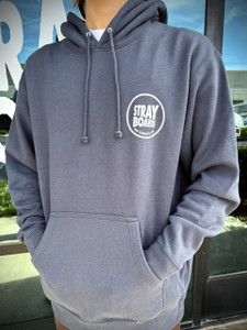 Front View - Stray Boards Dawn Patrol Hooded Sweater - Slate Blue