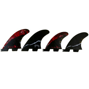 FCS II Matt Biolos used quad fin set large size for high performance surfing