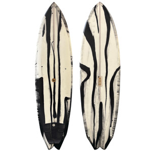 Top and Bottom View - 6'6" Album Surfboards "Twinsman" - Lightly-Used Performance Groveler