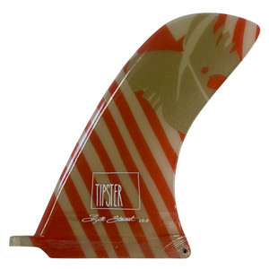 Side View - 10.0 Rainbow Fin Co Stewart Tipster used pivot longboard single fin