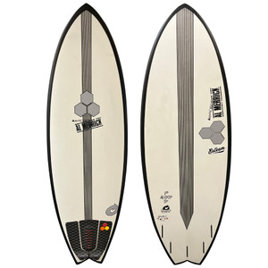 Top and Bottom View - 5'6" Channel Islands Surfboards "Pod Mod" in Torq tech