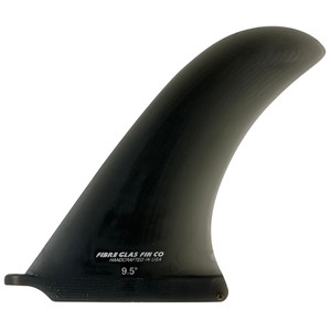 Side View - 9.5” Fibre Glas Fin Co. Pivot Fin  - Used Longboard Single Fin - Smoke