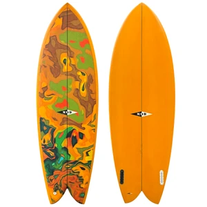 Top and Bottom - 5'6" Move or Die Surfboards "Good Times Fish" by M.Gyenes  - New Performance Fish Surfboard
