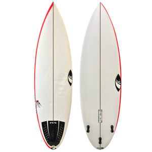 Top and Bottom View 6'0 Sharpeye Surfboards File 50 lightly used shortboard surfboard designed for high-performance surfing with fast rail-to-rail response and powerful wave control