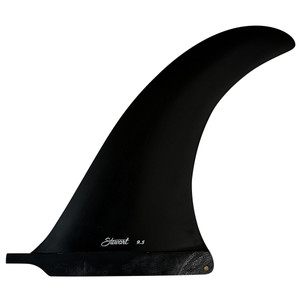 Side View - 9.5" Stewart Surfboards - Performance Longboard Single Fin - Black
