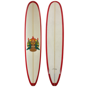 Top and Bottom View - 9'0 Hobie Surfboards – Custom Used Performance Noserider Longboard