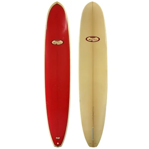 Top and Bottom view of a 10'0 Michel Junod Surfboards Custom – Used Longboard, Stray Boards San Clemente CA.