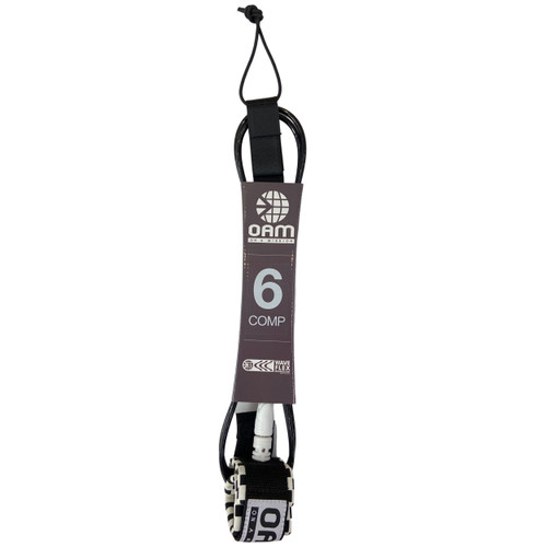 OAM 6' Comp Surfboard Leash - Black and White Checker