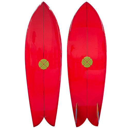 5'7" Josh Hall Surfboards "Gen 2 Keel" New Fish Surfboard w/ Glass-On Wood Keels 5'7" Josh Hall Surfboards "Gen 2 Keel" New Fish Surfboard w/ Glass-On Wood Keels