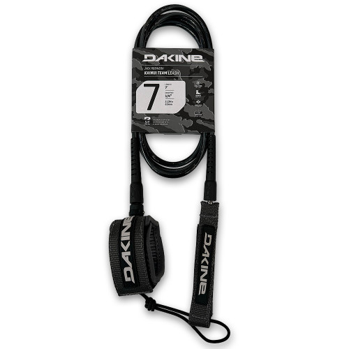 Dakine Kainui Team 7' x 1/4" Surfboard Leash - Jack Robinsons/Castlerock (Black/Gray) Dakine Kainui Team 7' x 1/4" Surfboard Leash - Jack Robinsons/Castlerock (Black/Gray)