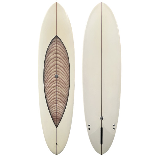 7'4 Chocolate Fish Midlength by Eric Christenson - Used - Midlength Surfboard