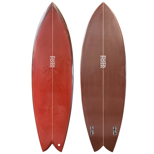 5'7" Panda Surfboards "Rocket Fish" - Used Fish Surfboard