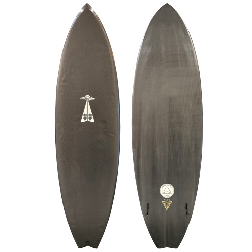 Top and Bottom View - 6'0" Campbell Brothers "Alpha Omega" in Dark Arts - top and bottom view