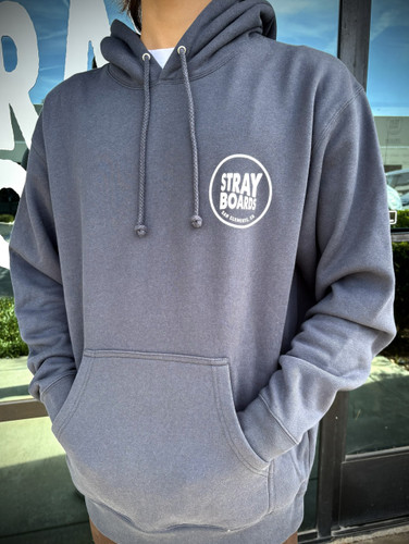 Front View - Stray Boards Dawn Patrol Hooded Sweater - Slate Blue