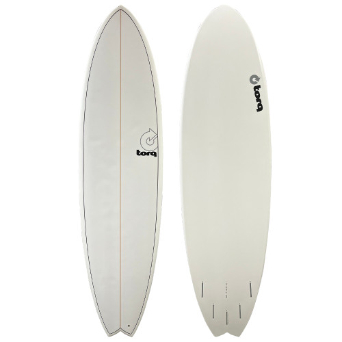 Top and Bottom View - 7'2" Torq Surfboards "MOD Fish" - Lightly-Used Midlength Fish Surfboard