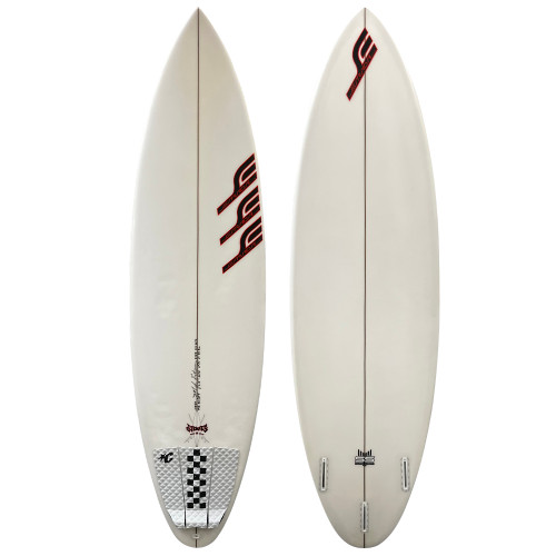 Top and Bottom View - 6'5" Estrada Surfboards "Super Sport" - Lightly-Used Step Up Surfboard