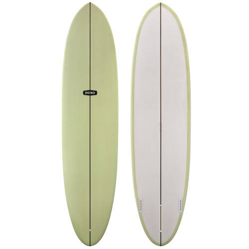 Top and Bottom View - 7'4" Dono Surfboards Performance Egg - New Midlength Surfboard