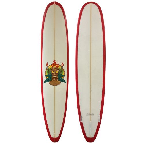 Top and Bottom View - 9'0 Hobie Surfboards – Custom Used Performance Noserider Longboard