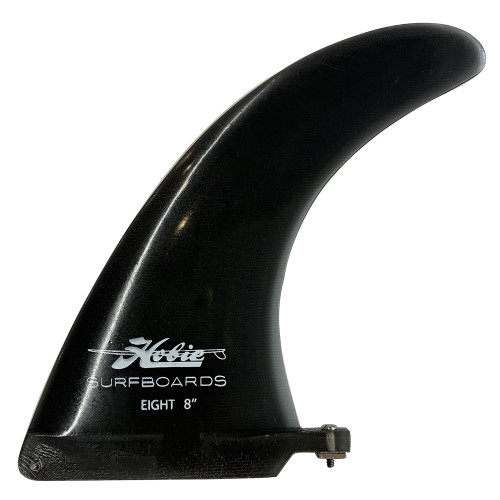 Side view of a 8.0" True Ames "Hobie Classic" - Lightly-Used Longboard Single/Trailer Fin - Smoke, a Lightly-Used longboard fin available For Sale at Stray Boards San Clemente CA.