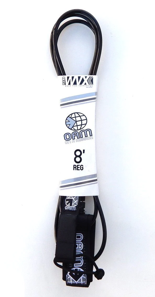 OAM 8' Regular Surfboard Leash Black