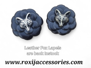 Leather Fox Mask Lapel Leather Fox Mask Lapel