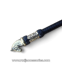  Plaited Leather Whip with Antique Gold Horsehead - $150 -$210