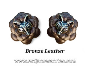 Bronze Leather Fox Mask Lapel Bronze Leather Fox Mask Lapel