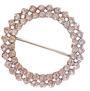 50mm Cut-Out Design Rhinestone Ring
Silver Plated with Clear Rhinestones