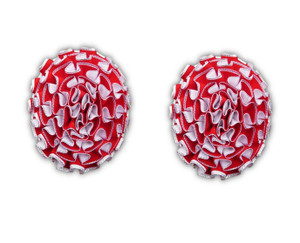 Large Oval Carnation Rosettes ( Pair )
approx. 8cm x 6 cm