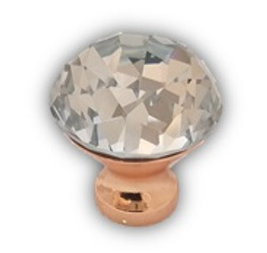 Crystal Cane Topper 30mm - Rose Gold