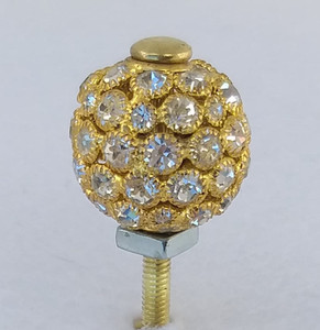 Rhinestone Sphere Hacking Cane/Show Cane/Whip Topper - Silver
Fixing Head Screw Included
Size - 25 mm