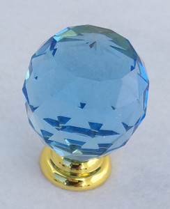 Crystal Ball Hacking Cane/Show Cane/Whip Topper - Blue