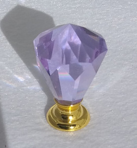 Diamond Shaped Crystal Hacking Cane/Show Cane/Whip Topper -Purple
Screw Included
Size - 30 mm
Base - 19mm