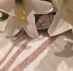 Rose Gold Diamonte Ribbon