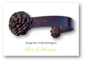 Mahogany Embossed Leather Floral Design Hunter Browband featuring Leather Rosettes all Handmade by Roxi J.
Made on a 11/4 inch band Mahogany Embossed Leather Floral Design Hunter Browband featuring Leather Rosettes all Handmade by Roxi J.
Made on a 11/4 inch band