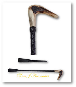 Chunky Show Hunter Crop
A thicker designed crop using a larger Antler Hook & Hand Stitched Open Ended Flapper than our standard designs.
Plaited Leather Show Hunter Crop made on a 13mm Straight Shaft with Hand Stitched Open Ended Flapper.
Available in Black, Havana Brown & Oz Nut