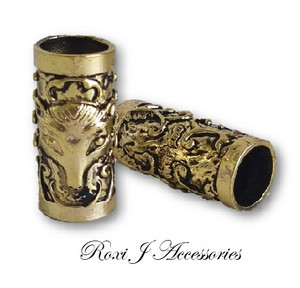  Large Antique Gold Fox Ferrule