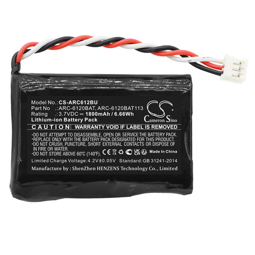 1800 mAh for Areca ARC-8006-2,ARC-6120BAT,ARC-8008-FBN,91-6120BA-T021,91-6120BA-T121,91-800602-0300,91-800800-FB0B,ARC-6120BAT021,ARC-6120BAT113,ARC-6120BAT121