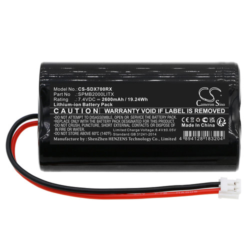 2600mAh Battery for Spektrum SPMB2000LITX, Transmitter DX8, Transmitter DX9, Transmitter DX7S