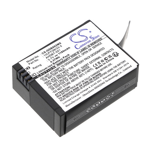 1180 mAh for Giroptic edges closer to 360,edges closer to 360° action cam