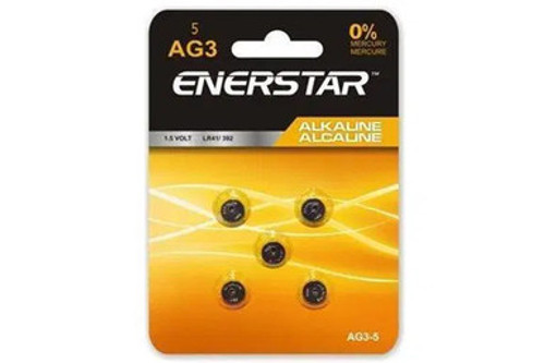 LR41 / AG3 Enerstar Alkaline Button Batteries (5 Card) LR41 / AG3 Enerstar Alkaline Button Batteries (5 Card)