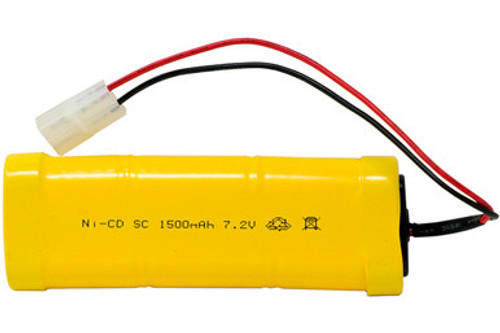 7.2 Volt NiCd Battery Pack (1500 mAh) with Tamiya Connector 7.2 Volt NiCd Battery Pack (1500 mAh) with Tamiya Connector