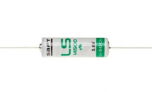 SAFT LS14500 (ER14505) 3.6 Volt AA Lithium Battery (2600 mAh) with Axial Terminals SAFT LS14500 (ER14505) 3.6 Volt AA Lithium Battery (2600 mAh) with Axial Terminals