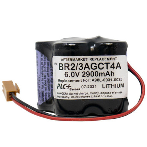 GE Fanuc BR-2/3AGCT4A 6V Lithium PLC Battery (A98L-0031-0025) GE Fanuc BR-2/3AGCT4A 6V Lithium PLC Battery (A98L-0031-0025)