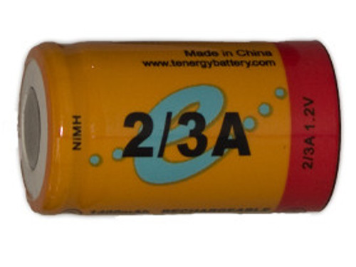 2/3 A Tenergy NiMH Flat Top Battery (1400 mAh) 2/3 A Tenergy NiMH Flat Top Battery (1400 mAh)
